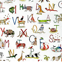 Alphabet Safari Paintbox- Roman Blinds