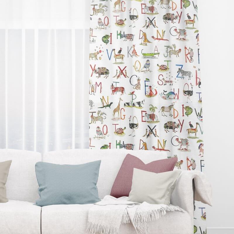 Alphabet Safari Paintbox - Curtains - Image 5