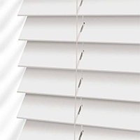 Woodefex Snow White - Wooden Slat Blind