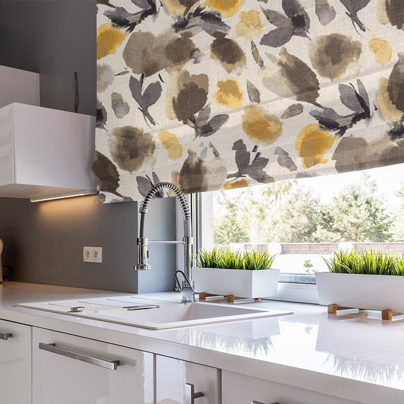 Flower Burst Golden - Roman Blinds - Image 2