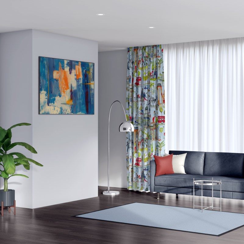 Expedition Sky Blue - Curtains - Image 4
