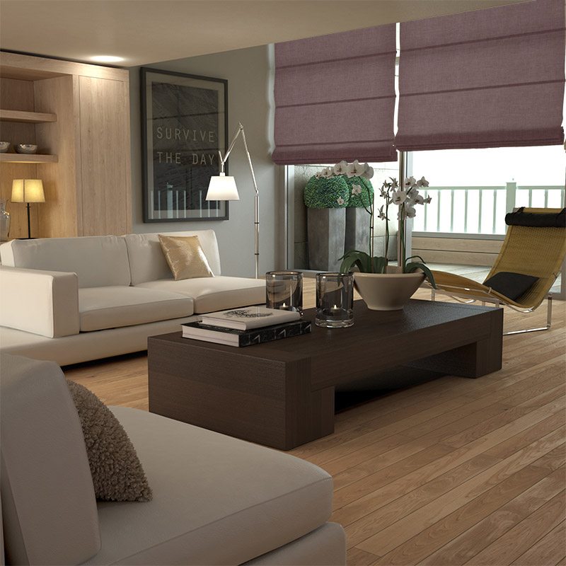 Provence Aubergine - Roman Blinds - Image 2