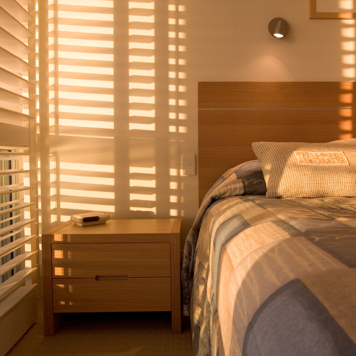 blinds in bedroom